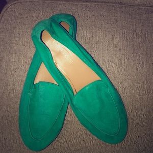 Never worn Enzo Angiolini teal suede loafers